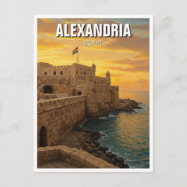 Alexandria Qaitbay Citadel Travel Postkarte (Vorderseite)