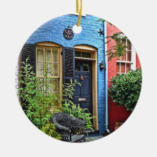 Alexandria VA - Gebäude mit Brandzeichen Keramik Ornament