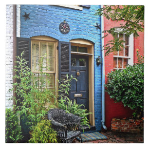 Alexandria VA - Gebäude mit Feuermarke Fliese