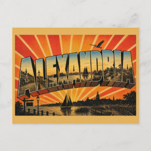 Alexandria VA Wasserfront Marsch Fluss Kunst Postkarte