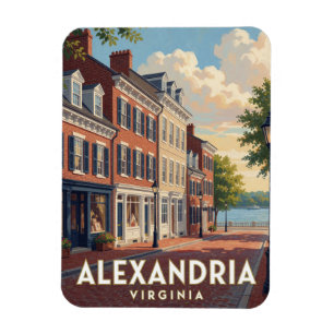 Alexandria Virginia Altstadt Reise Magnet