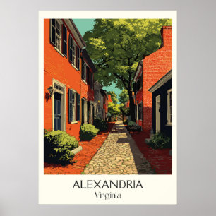 Alexandria Virginia Altstadtstraße Poster