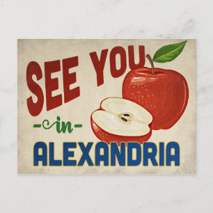 Alexandria Virginia Apple - Vintage Travel Postkarte