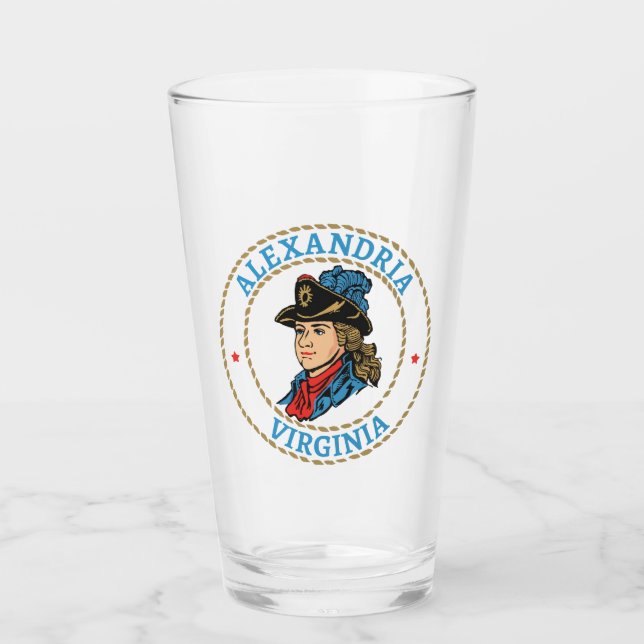 Alexandria Virginia Colonial Glas (Vorderseite)