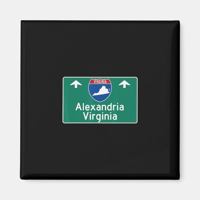 Alexandria Virginia Interstate Highway Urlaub So Magnet (Vorne)