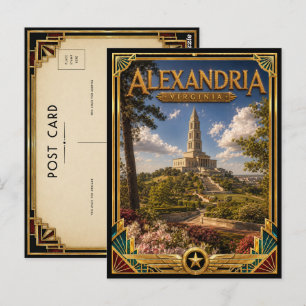 Alexandria Virginia Vintage Art Deco Golden Age Postkarte