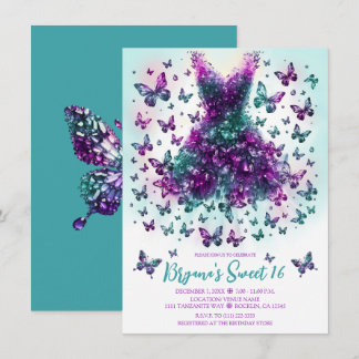 Alexandrite Aquamarin Butterfly Dress June Birthst Einladung