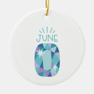 Alexandrite Birthstone Keramik Ornament