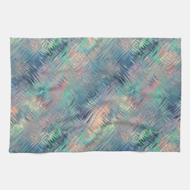 Alexandrite Blue Glassy Texture Geschirrtuch (Horizontal)