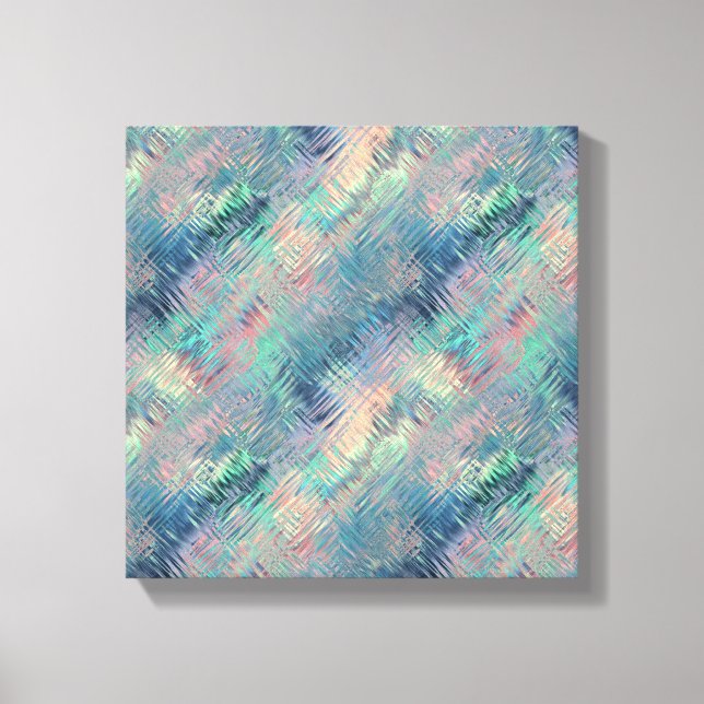 Alexandrite Blue Glassy Texture Leinwanddruck (Vorderseite)