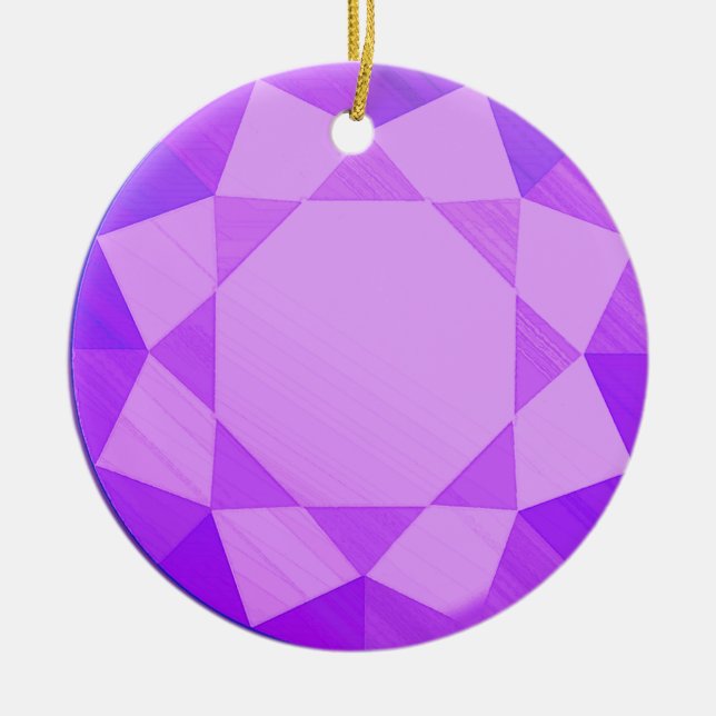 Alexandrite Gemstone / Jewel Graphic Image Keramik Ornament (Vorne)