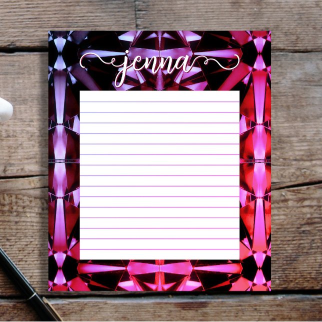 Alexandrite Gemstone Lined Personalisiert Notizblock (Von Creator hochgeladen)
