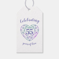 Alexandrite Jahrestag 55. Herzgeschenk Tags
