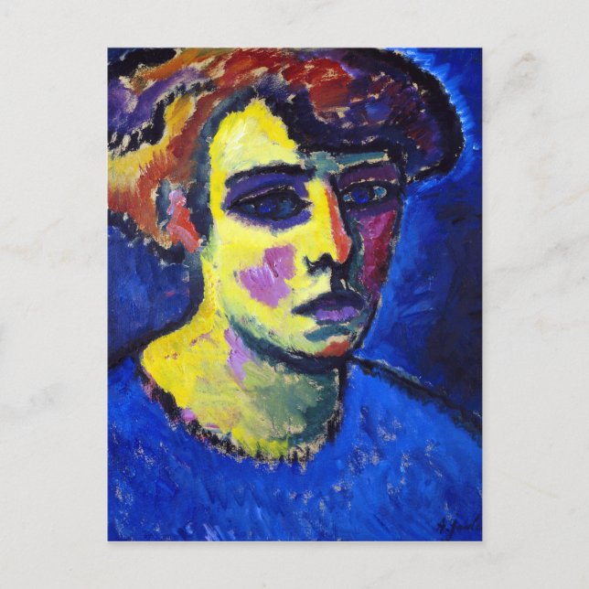 Alexej von Jawlensky Frauenkopf (Leiter einer Frau Postkarte (Vorderseite)