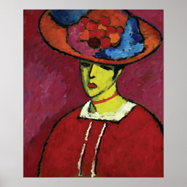 Alexej von Jawlensky, Schokko mit Tellerhut Poster (Vorne)