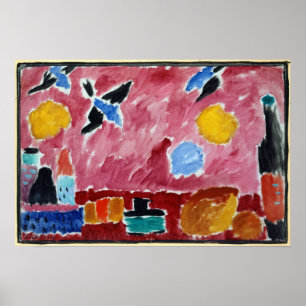 Alexej von Jawlensky Still Life mit Flasche, Brot Poster