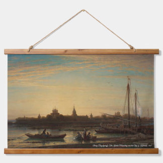 Alexey Bogolyuboff. Das Ipatiev-Kloster bei... Wandteppich Mit Holzrahmen