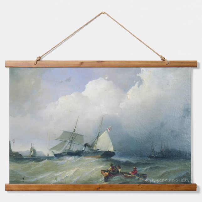 Alexey Bogolyuboff. The Baltic Sea. 1880s. Wandteppich Mit Holzrahmen (Vorne)