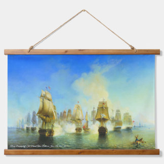 Alexey Bogolyuboff. The Mount Athos Battle... Wandteppich Mit Holzrahmen