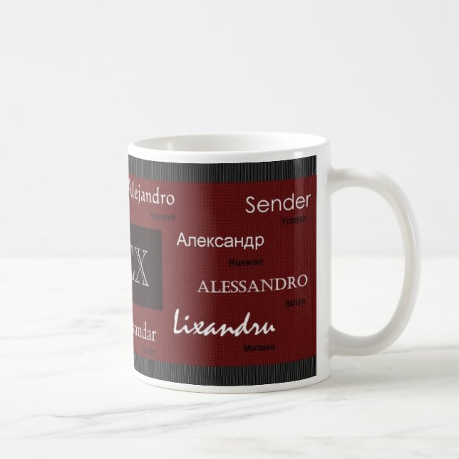 Alexinternationale NamensTasse Kaffeetasse (Rechts)