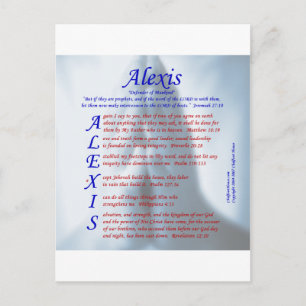 Alexis Acrostic Postkarte