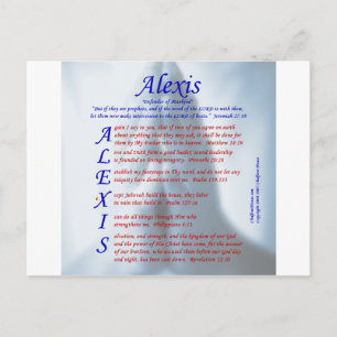 Alexis Acrostic Postkarte