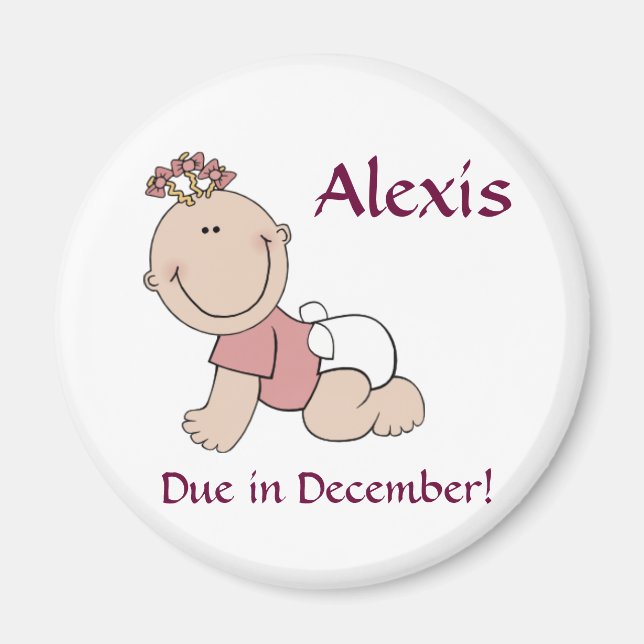 Alexis Baby Girl Magnet (Vorne)