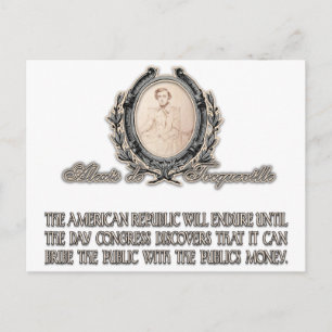Alexis de Tocqueville Quote: America's Lifetime Postkarte