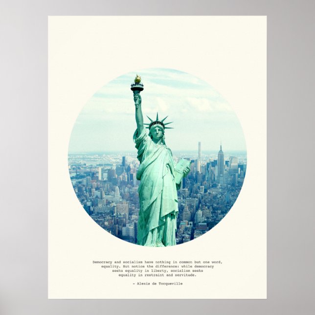 Alexis de Tocqueville Zitat Poster (Vorne)