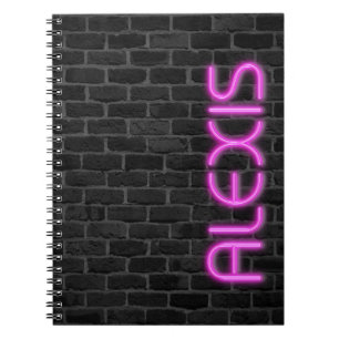 ALEXIS in PINK Neonlicht Notizblock