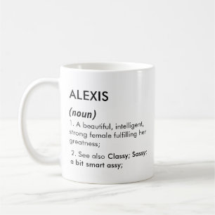 Alexis Name, Bearbeitbarer Name, Benutzerdefiniert Kaffeetasse