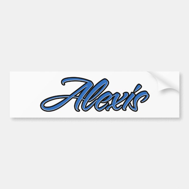 Alexis Name blue Aufkleber Sticker Autoaufkleber (Vorne)