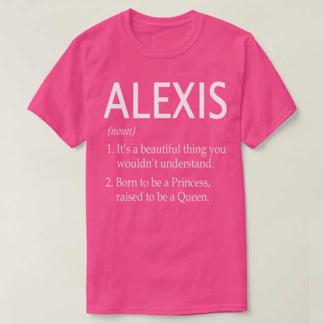 Alexis Name Gift T-Shirt (Design vorne)