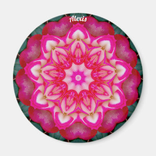 ALEXIS ~ PERSONALISIERTE ROSE FRAKTAL ~ MAGNET