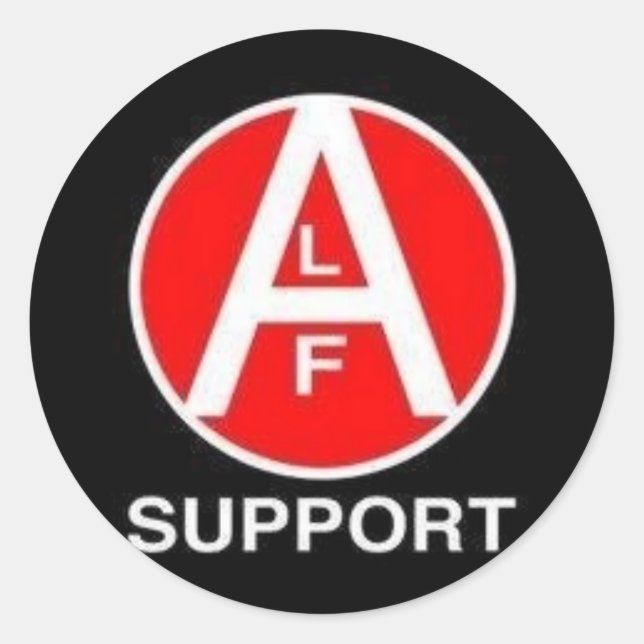 ALF-Unterstützung Runder Aufkleber (Vorderseite)
