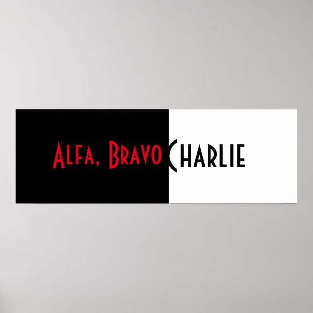 Alfa, Bravo Charlie Poster (Vorne)