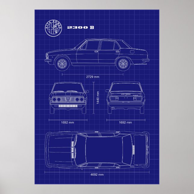 Alfa Romeo 2 300 Poster (Vorne)
