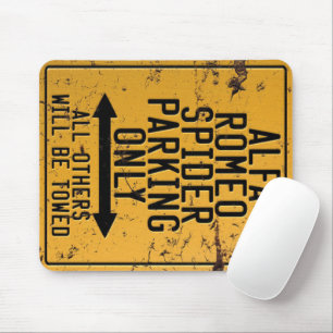 Alfa Romeo Spider Parking Only Mousepad