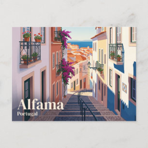 Alfama-Distrikt Portugal Postkarte