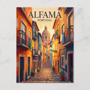 Alfama-Viertel Portugal Postkarte