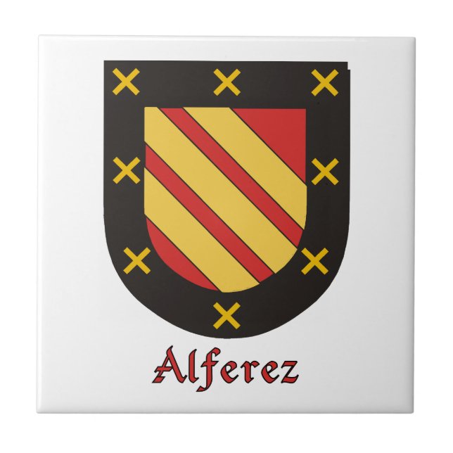 Alferez Family Shield Fliese (Vorderseite)