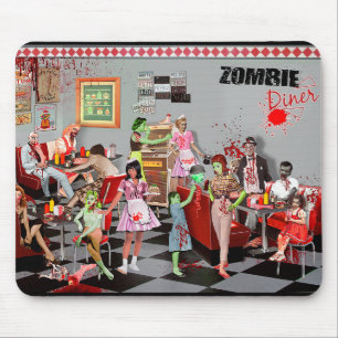 Alfombrilla De Coche Zombie Diner Mousepad