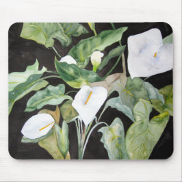 Alfombrilla ratón alcatraces en acuarela mousepad