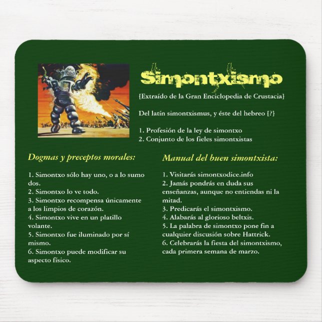 Alfombrilla SIMONTXISMO Mousepad (Vorne)