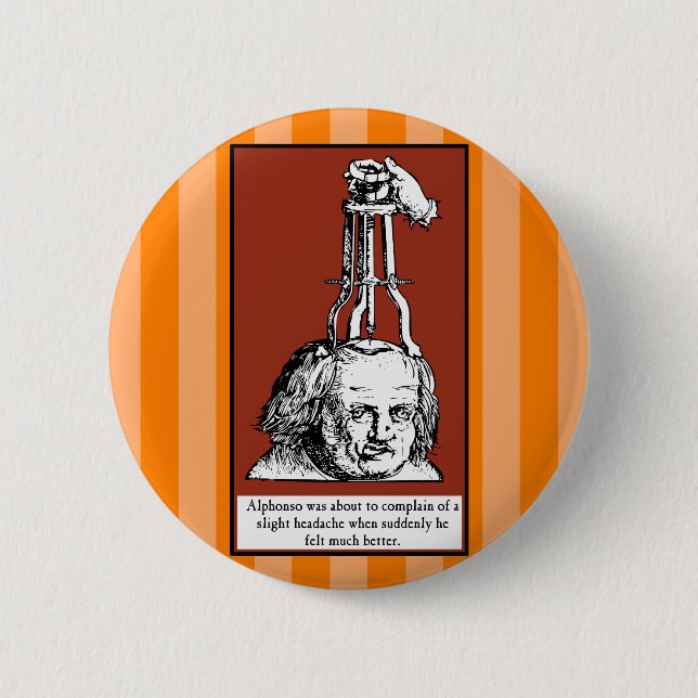 Alfons Kopfschmerzen Button (Vorderseite)