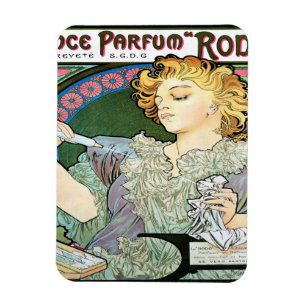 Alfons Mucha 1896 Lance Parfum Rodo Magnet