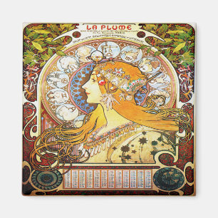 Alfons Mucha 1896 Tierkreis Magnet
