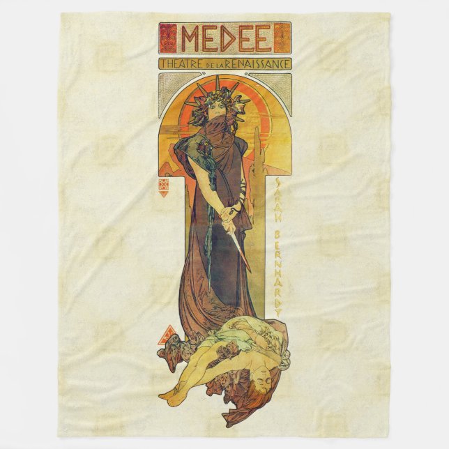 Alfons Mucha 1898 Fleecedecke (Vorderseite)