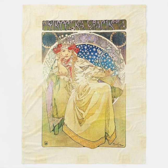 Alfons Mucha 1911 Princezna Hyacinta Fleecedecke (Vorderseite)
