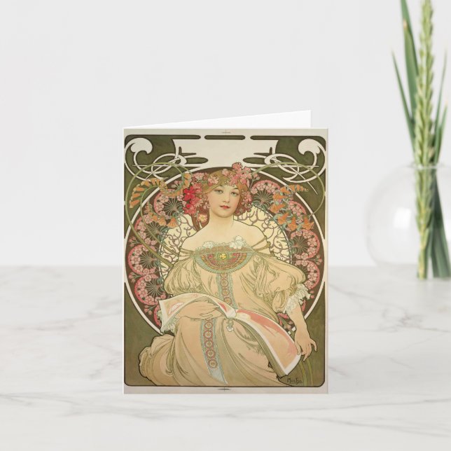 Alfons Mucha 2 Karte (Vorderseite)